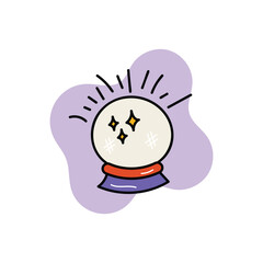 Magic Globe icon islote white background vector stock illustration