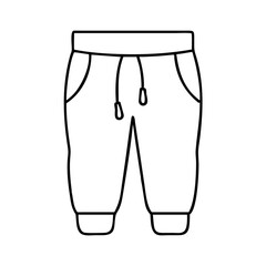 capris icon, capris line art - simple line art of capris, perfect for capris logos and icons