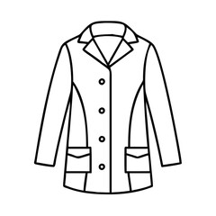 coat icon, coat line art - simple line art of coat, perfect for coat logos and icons