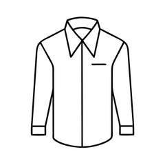Naklejka premium dress shirt icon, dress shirt line art - simple line art of dress shirt, perfect for dress shirt logos and icons