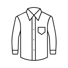 dress shirt icon, dress shirt line art - simple line art of dress shirt, perfect for dress shirt logos and icons