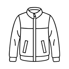 jacket icon, jacket line art - simple line art of jacket, perfect for jacket logos and icons