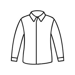 Naklejka premium long sleeve shirt icon, long sleeve shirt line art - simple line art of long sleeve shirt, perfect for long sleeve shirt logos and icons