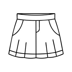 mini skirt icon, mini skirt line art - simple line art of mini skirt, perfect for mini skirt logos and icons