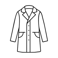 Naklejka premium overcoat icon, overcoat line art - simple line art of overcoat, perfect for overcoat logos and icons
