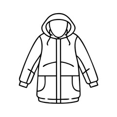 Naklejka premium parka icon, parka line art - simple line art of parka, perfect for parka logos and icons