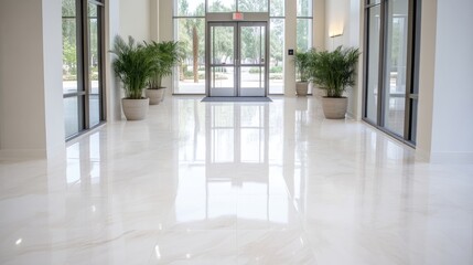 Fototapeta premium Modern Polished Concrete Lobby