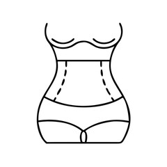 shapewear icon, shapewear line art - simple line art of shapewear, perfect for shapewear logos and icons