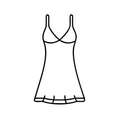 slip dress icon, slip dress line art - simple line art of slip dress, perfect for slip dress logos and icons