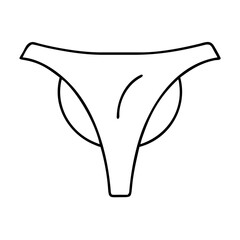 thong icon, thong line art - simple line art of thong, perfect for thong logos and icons
