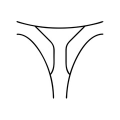 thong icon, thong line art - simple line art of thong, perfect for thong logos and icons