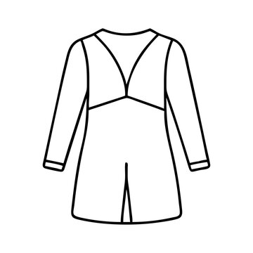 tunic icon, tunic line art - simple line art of tunic, perfect for tunic logos and icons
