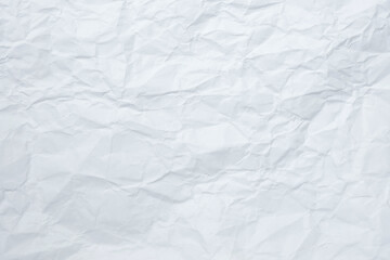Texture of white crumpled paper for background.