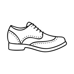 brogues icon, brogues line art - simple line art of brogues, perfect for brogues logos and icons