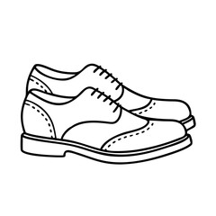 brogues icon, brogues line art - simple line art of brogues, perfect for brogues logos and icons