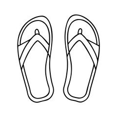 sandals icon, sandals line art - simple line art of sandals, perfect for sandals logos and icons