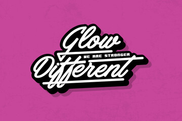 Obraz premium lettering typography design streetwear aethetic quotes templates