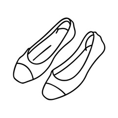 ballet flats icon, ballet flats line art - simple line art of ballet flats, perfect for ballet flats logos and icons