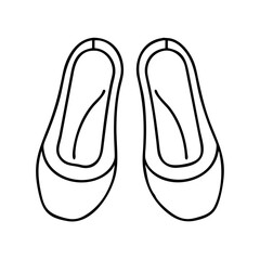 ballet flats icon, ballet flats line art - simple line art of ballet flats, perfect for ballet flats logos and icons