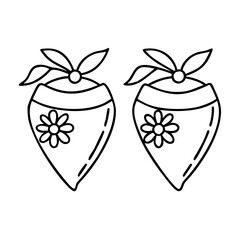 bandanas icon, bandanas line art - simple line art of bandanas, perfect for bandanas logos and icons