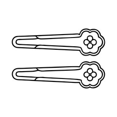 barettes icon, barettes line art - simple line art of barettes, perfect for barettes logos and icons