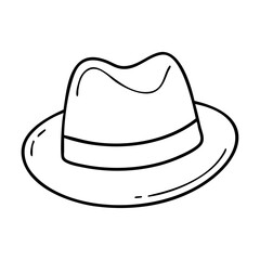 fedoras icon, fedoras line art - simple line art of fedoras, perfect for fedoras logos and icons