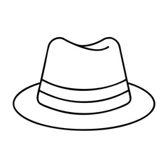 fedoras icon, fedoras line art - simple line art of fedoras, perfect for fedoras logos and icons