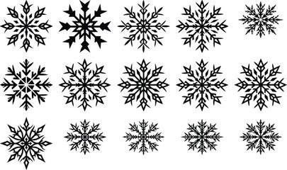Snowflake Silhouette Set