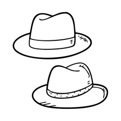 fedoras icon, fedoras line art - simple line art of fedoras, perfect for fedoras logos and icons