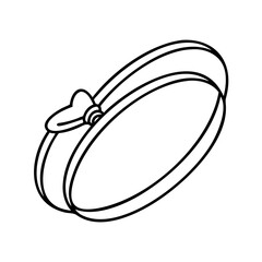 hair bands icon, hair bands line art - simple line art of hair bands, perfect for hair bands logos and icons