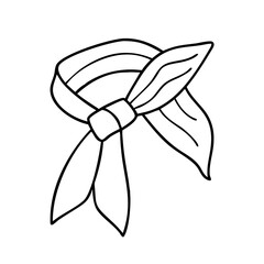 hair scarves icon, hair scarves line art - simple line art of hair scarves, perfect for hair scarves logos and icons