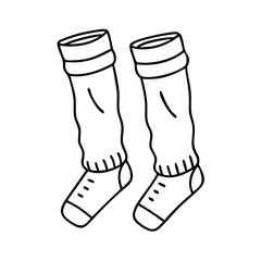 leg warmers icon, leg warmers line art - simple line art of leg warmers, perfect for leg warmers logos and icons