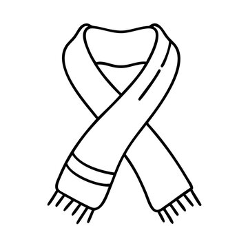 black and white scarf clip art preview