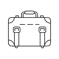 suitcase icon, suitcase line art - simple line art of suitcase, perfect for suitcase logos and icons
