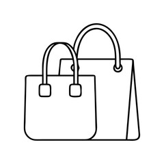 tote bags icon, tote bags line art - simple line art of tote bags, perfect for tote bags logos and icons