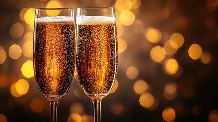 two glasses of champagne