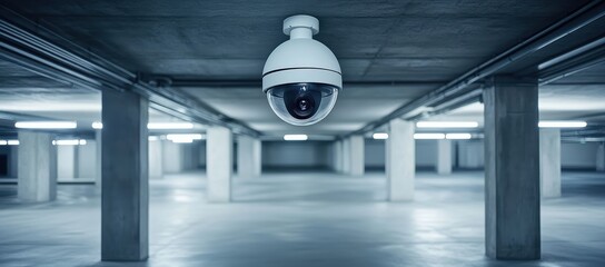 Security Camera in Underground Parking Garage