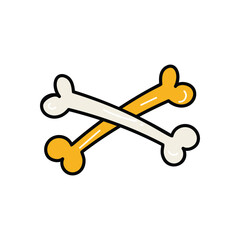 Bone icon islote white background vector stock illustration