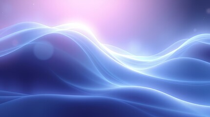 Fototapeta premium Ethereal Waves: A Serene Dance of Light and Color in a Dreamlike Landscape