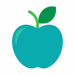 Minimalist apple icon in flat design vector  illustration 