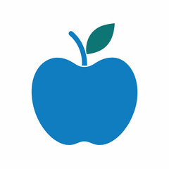 Minimalist apple icon in flat design vector  illustration 