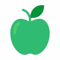 Minimalist apple icon in flat design vector  illustration 