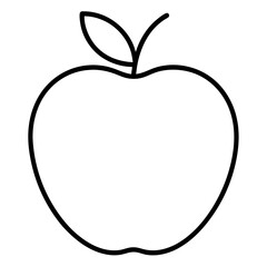 Minimalist apple icon in flat design vector  illustration 