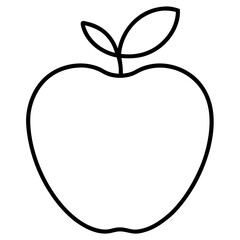 Minimalist apple icon in flat design vector  illustration 