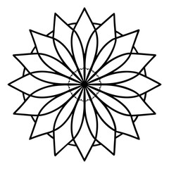 Multi exposure photography mandala line art vector illustration 