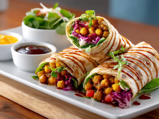  chana masala wrap,