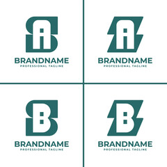 Letters SA ZA SB ZB Monogram Logo, symbolizing identity, style, and professional distinction