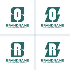 Letters SQ ZQ SR ZR Monogram Logo, symbolizing identity, style, and professional distinction