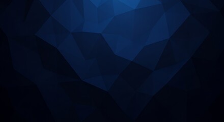Obraz premium Deep Blue Abstract Low Poly Background. AI Generated