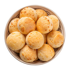 Delicious Cheese Bread: Pão de Queijo Recipe on transparent background